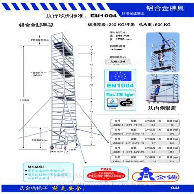 AOB11-12金锚铝合金脚手架 金锚欧标铝合金梯具 铝合金脚手架 厂家直供