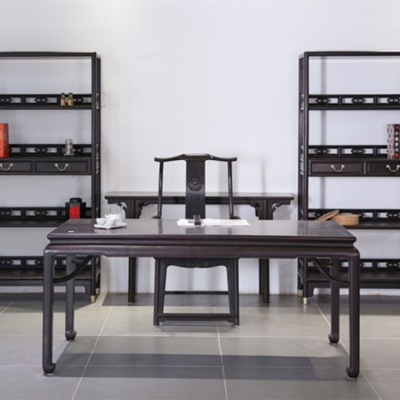 缅花办公家具大果紫檀明式圆包圆书桌办公桌资源***一木难求