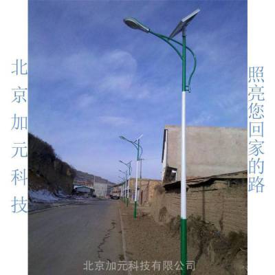 乡间小路太阳能LED光源路灯，锂电池供电