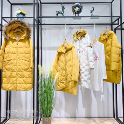 杭州知名休闲品牌星期天19年冬装专柜尾货批发货源广州帛艺服饰专业女装走分批发货源