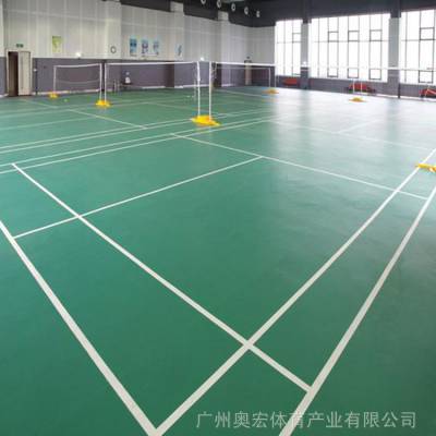 桂林pvc羽毛球地胶 室内羽毛球塑胶地板价格 茂名塑胶球场