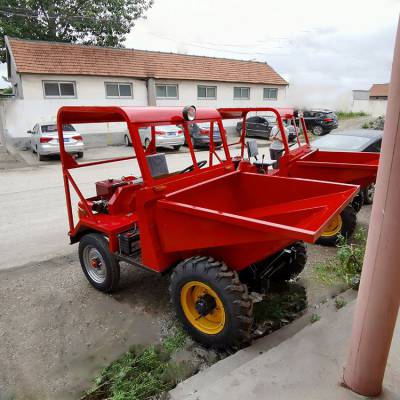 柴油小自卸混泥土短途运输翻斗车圣成机械水利筑路混泥土四轮蹦蹦车