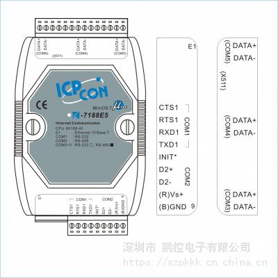 供应泓格 I-7188E5-485 串口转以太网的可编程嵌入式控制器