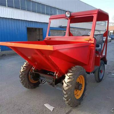 1吨翻斗蹦蹦车建筑工程前卸式四轮翻斗车工地砂浆水泥运输车