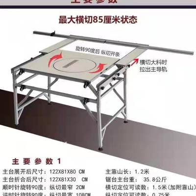 康盟无尘推台锯、无尘推台锯、折叠锯台