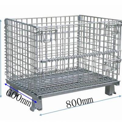 供应公明折叠式仓储笼金属网箱蝴蝶笼配件