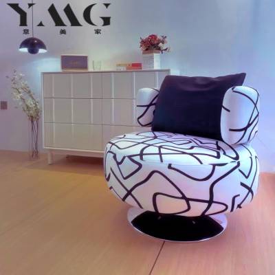意美家家居休闲椅现代简约客厅设计感懒人旋转单人沙发