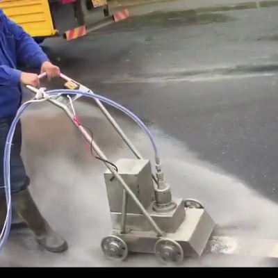 柴油驱动推车式冷水标线清洗机马路标线清洗机 高压水射流路标线清洗机