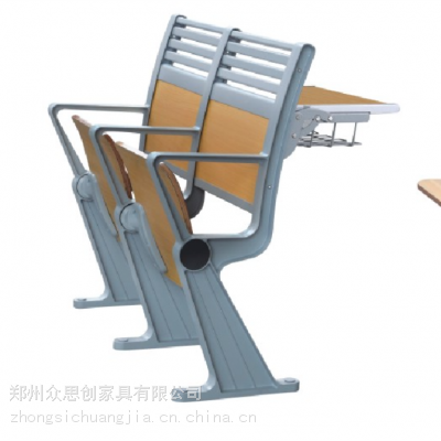 湖北鄂州高中阶梯教室公共课桌椅连排椅众思创家具