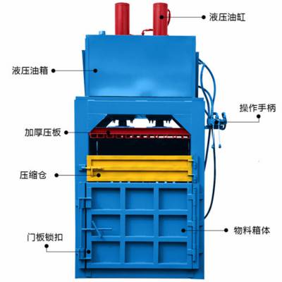 吸音棉边角料打包机 工程垃圾废品捆包机 60吨大料厢液压机