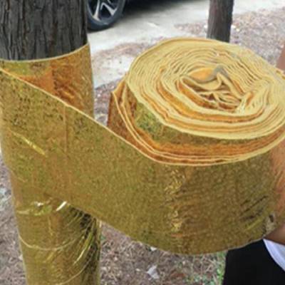 植物绿化绷带 包树干用的金色布 园林树木装饰保温布