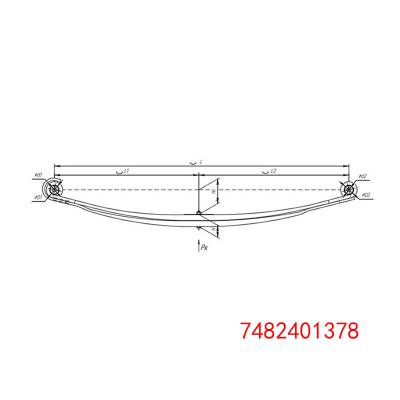 雷诺卡车前钢板弹簧 7482401378