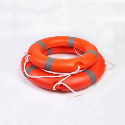 防汛救生圈聚乙烯塑料浮力圈实心泡沫圈应急救援游泳圈