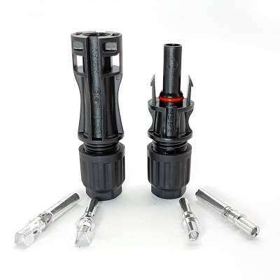 光伏线端子连接插件2.5/4//6/10平方连接器太阳能线对接头兼容mc4