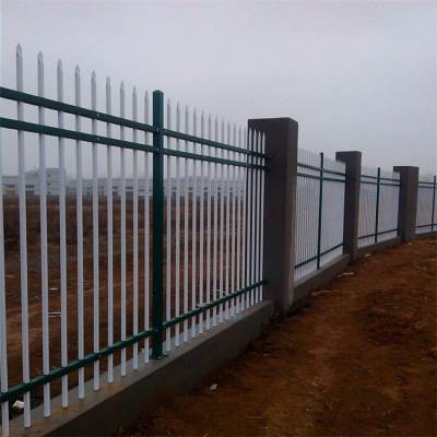 庭院围墙白色锌钢围栏型号 公园镀锌方管隔离栅规格