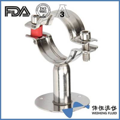 管支架304不锈钢带底座墙面水管固定卡扣抱箍管子紧固托架骑墙码