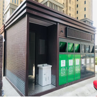 垃圾分类投递房户外环保分类垃圾房自动感应垃圾中转房户外不锈钢垃圾