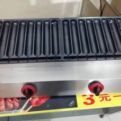 网红折叠摆摊烤肠机 双接油槽16排燃气流动烤香肠设备
