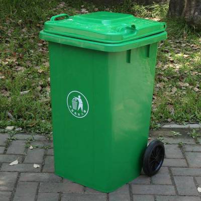 社区环保垃圾分类箱 公园广场塑料垃圾桶 带轮方便移动