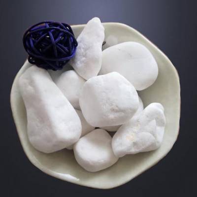 超辉白卵石 1-3mm白色鹅卵石 白石子别墅庭院铺设路面白机制石