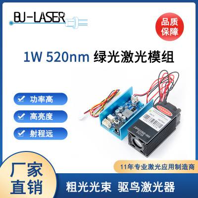 粗光束绿光激光灯模组520nm1000mw高功率绿激光驱鸟器照明激光灯