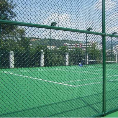 网球场整体式围网标准尺寸 学校操场篮球场菱形铁丝防护网施工