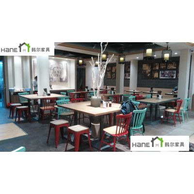 扬州海鲜自助餐厅桌椅 餐厅卡座沙发订做 韩尔现代品牌