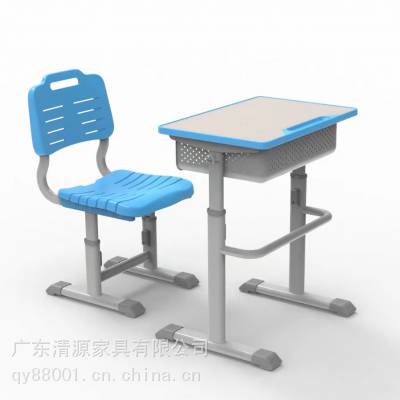 单人升降课桌椅 学生课桌椅子 单人可升降学校课桌椅