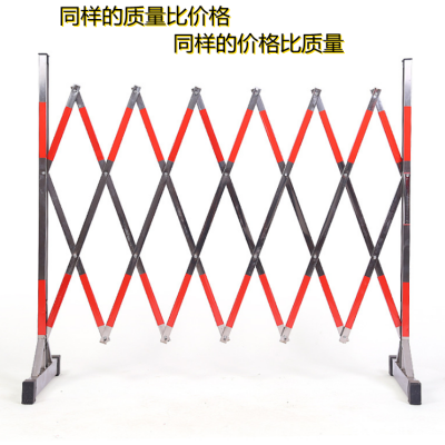 隔离栏拉伸移动检修栏 反光膜红白色不锈钢防护栏