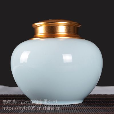 一斤装陶瓷茶叶罐 景德镇陶瓷储物罐供应批发