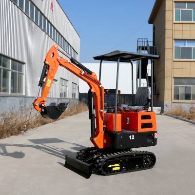 小钢全新12迷你小型挖掘机栽树挖坑 家用微型挖土机 小勾机厂家
