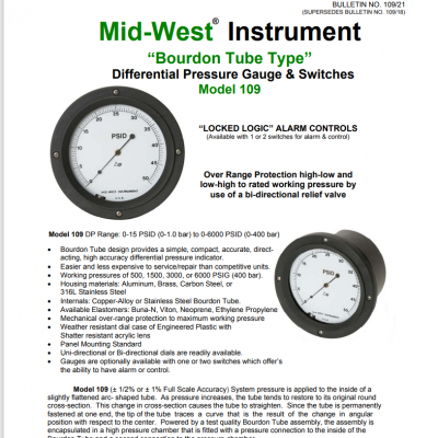 美国MidWest Instrument mid west压力表、开关变送器，压差表mid-west