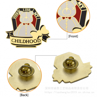 迪士尼动漫徽章，纯铜徽章定做，深圳胸章订做厂家