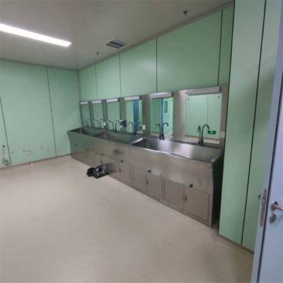 禄米 医用304不锈钢洗手池手术室自动感应刷手池脚踏出水