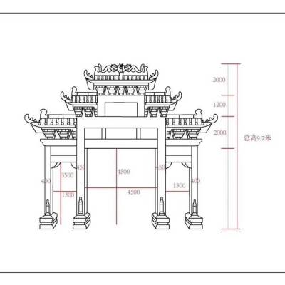 牌楼加工厂家 过街牌坊 石材牌楼