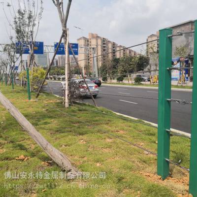 广州绿化带隔离围栏定做 白云市区道路园林隐形护栏