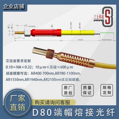 D80光纤端帽熔接保护连接器 QPD80 /QPSMA905 端帽保护连接头光纤