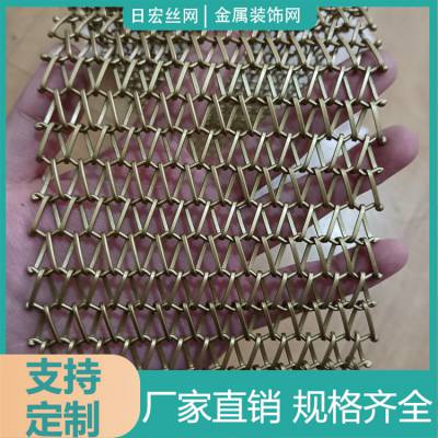 螺旋型不锈钢金属网帘 售楼部吊顶装饰网 幕墙V字型金属网