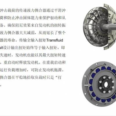 TRANSFLUID液力偶合器带弹性联轴器用于颚式破碎机