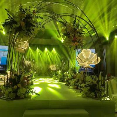 婚礼布置 婚庆舞台搭建 音响灯光 LED显示屏租赁