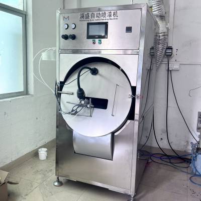 塑胶公仔玩具滚漆设备 数控滚涂机 均匀***