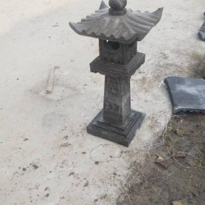 石灯日式石灯庭院地灯青石做旧石灯塔户外中式石雕仿古小地灯