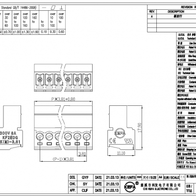 KEFA ƷӲʽ߶PCB ߶ȼKF2EDGRK-3.5 3.81