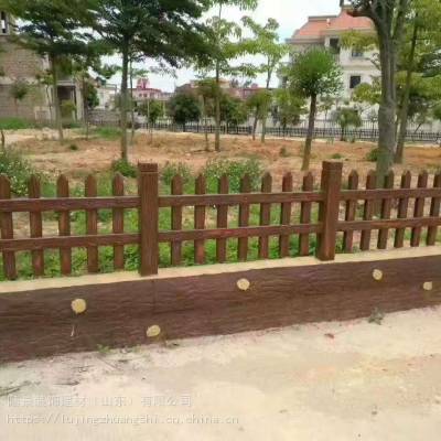 嘉兴 水泥仿木栅栏 结构简单 安装高效 水泥草坪栅栏