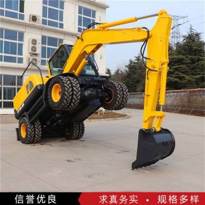 建筑工程挖土机 轮式挖掘机价格 农用挖掘机工厂出售