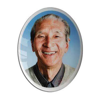 高温瓷像墓碑烤陶瓷定制 老人遗像瓷像烧制 景德镇瓷板像殡葬用品