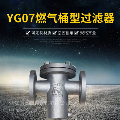 南高阀门YG07蓝式法兰过滤器直通式平板结构 篮式