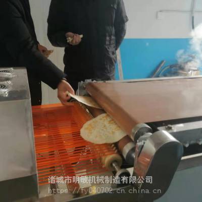 全自动春饼机 圆烙馍机 明敏牌220型鸭饼机 单饼生产线