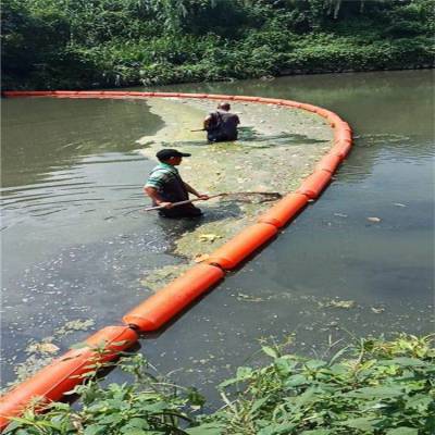 河道垃圾浮油栏 水面水草漂浮物拦截浮体 塑料拦渣浮筒