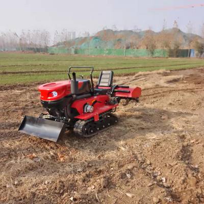 草莓園***履帶式起壟機 大蒜種植履帶旋耕機 小型家用旋耕機報價